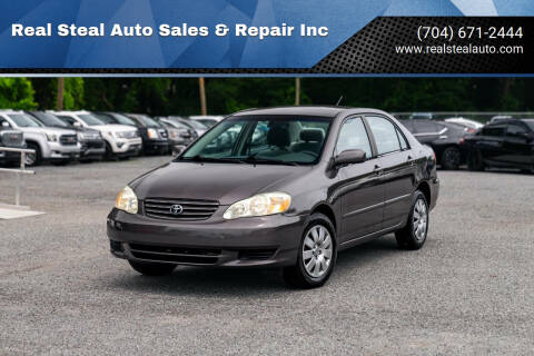 2003 Toyota Corolla for sale at Real Steal Auto Sales & Repair Inc in Gastonia NC