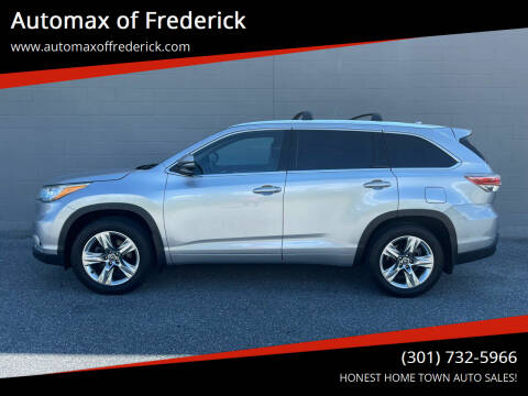 2016 Toyota Highlander for sale at Automax of Frederick in Frederick MD