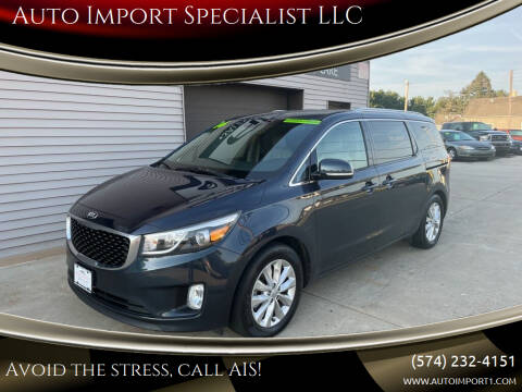 2016 Kia Sedona for sale at Auto Import Specialist LLC in South Bend IN