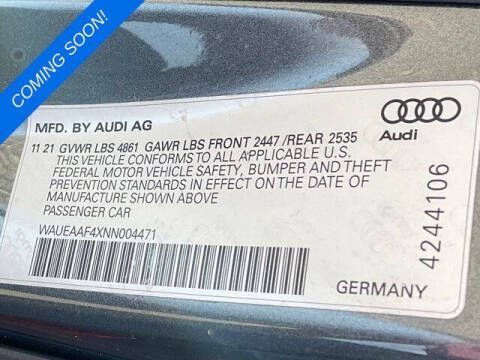 2022 Audi A4 quattro S line Prem Plus 45 TFSI