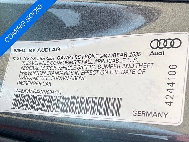 2022 Audi A4 quattro S line Prem Plus 45 TFSI