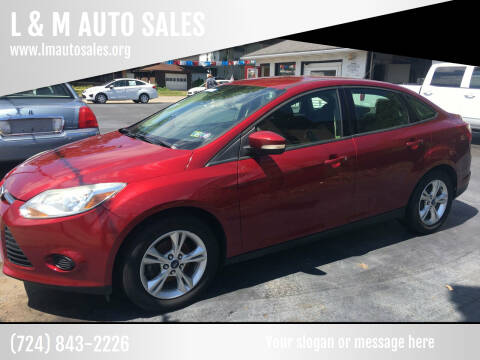 2013 Ford Focus for sale at L & M AUTO SALES in New Brighton PA