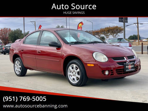 2004 Dodge Neon for sale at Auto Source in Banning CA