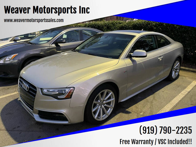 2015 Audi A5 for sale at Weaver Motorsports Inc in Cary NC