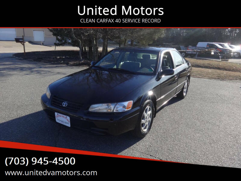 1999 Toyota Camry for sale at United Motors in Fredericksburg VA