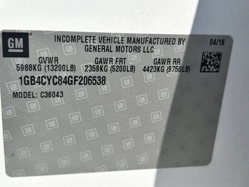 2016 Chevrolet Silverado 3500HD CC Work Truck