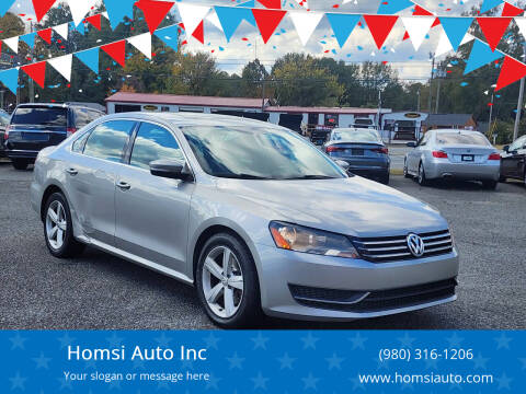 2013 Volkswagen Passat for sale at Homsi Auto Inc in Kannapolis NC