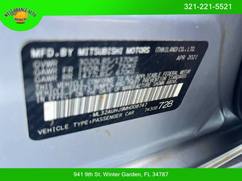 2021 Mitsubishi Mirage