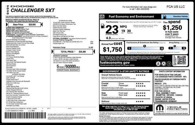 2020 Dodge Challenger SXT