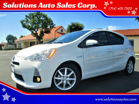 2012 Toyota Prius c for sale at Solutions Auto Sales Corp. in Orange CA