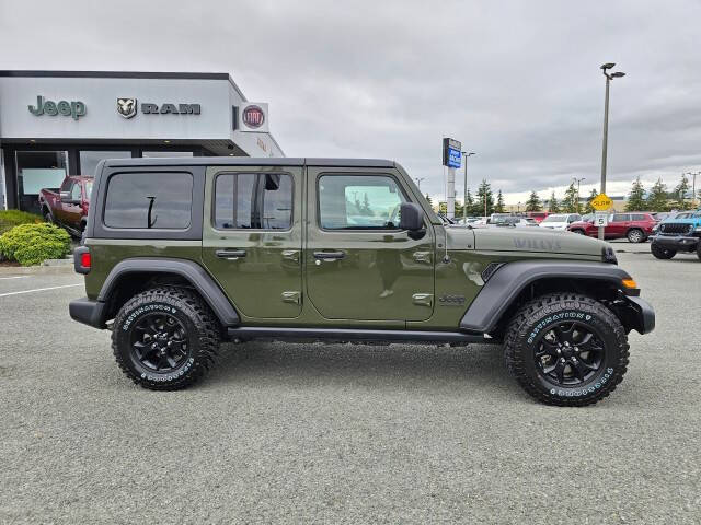 Used 2021 Jeep Wrangler Unlimited Willys with VIN 1C4HJXDN5MW510197 for sale in Burlington, WA