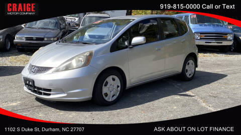 2012 Honda Fit for sale at CRAIGE MOTOR CO in Durham NC