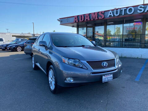 2012 Lexus RX 450h for sale at Adams Auto Sales CA in Sacramento CA