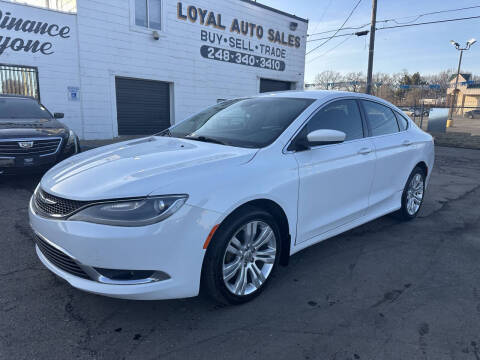2016 Chrysler 200 for sale at Loyal Auto Sales in Pontiac MI