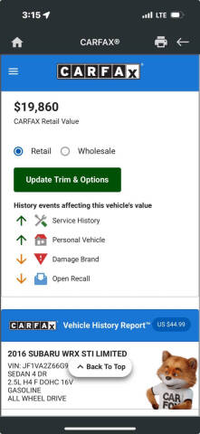 2016 Subaru WRX STI Limited