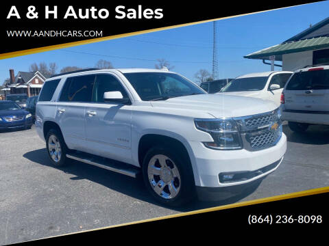 2017 Chevrolet Tahoe for sale at A & H Auto Sales in Greenville SC