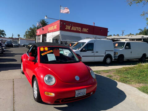 2004 Volkswagen New Beetle Convertible for sale at 3K Auto in Escondido CA