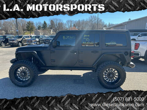 2018 Jeep Wrangler Unlimited for sale at L.A. MOTORSPORTS in Windom MN