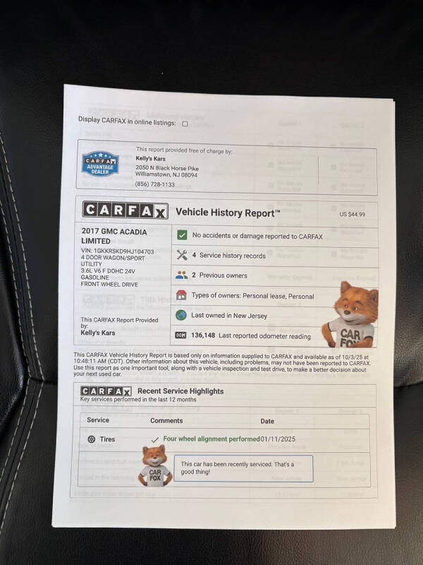 2017 GMC Acadia Limited