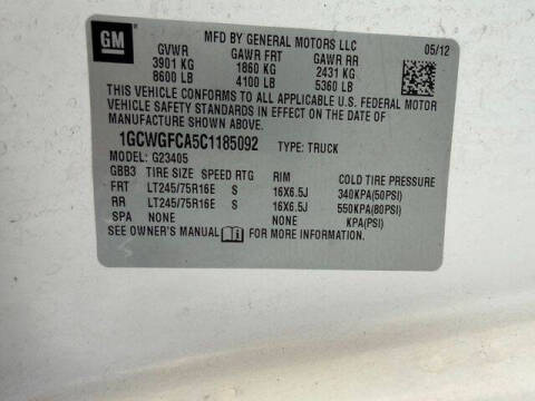 2012 Chevrolet Express 2500