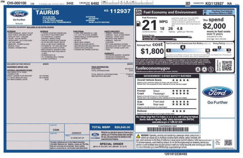 2019 Ford Taurus SE