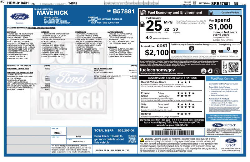 2025 Ford Maverick XLT