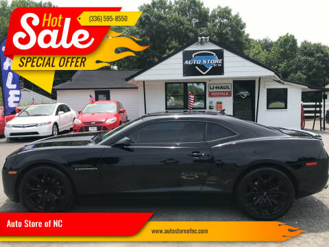 2013 Chevrolet Camaro for sale at Auto Store of NC in Walkertown NC