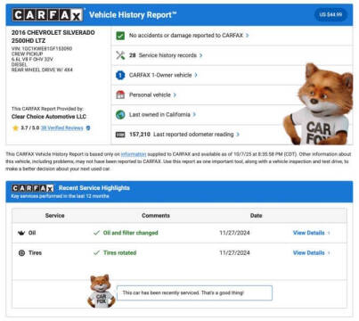 2016 Chevrolet Silverado 2500HD LTZ