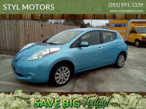 2015 Nissan LEAF for sale at STYL MOTORS in Pasadena TX