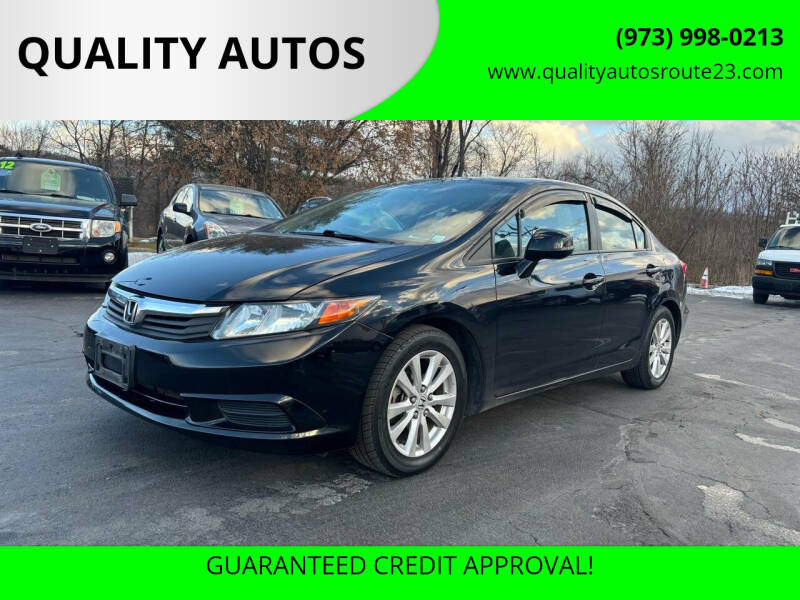 2012 Honda Civic for sale at QUALITY AUTOS in Hamburg NJ