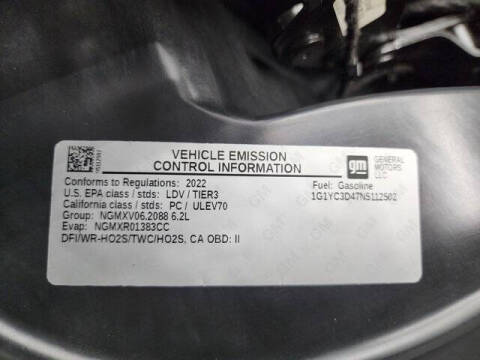 2022 Chevrolet Corvette Stingray