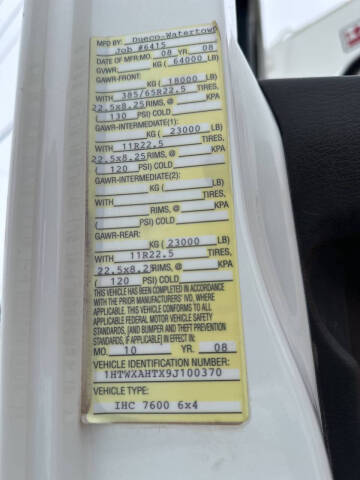 2009 International WorkStar 7600