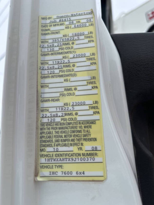 2009 International WorkStar 7600