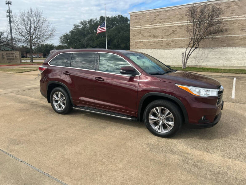 2016 Toyota Highlander for sale at Pitt Stop Detail & Auto Sales in College Station TX