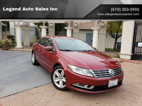 2013 Volkswagen CC for sale at Legend Auto Sales Inc in Lemon Grove CA