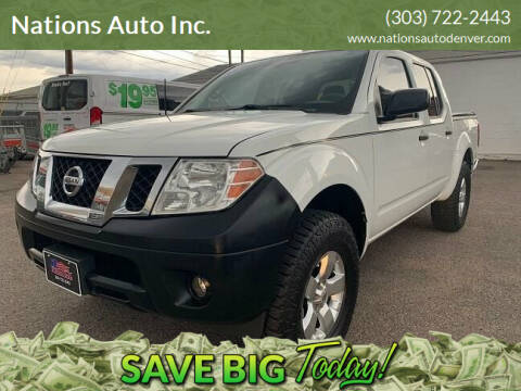 2013 Nissan Frontier for sale at Nations Auto Inc. in Denver CO