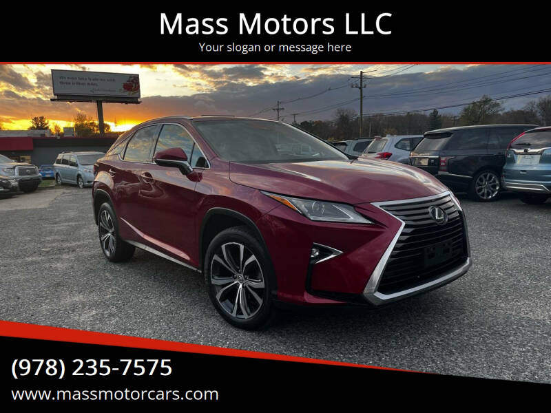 2016 Lexus RX 350 for sale at Mass Motors LLC in Worcester MA