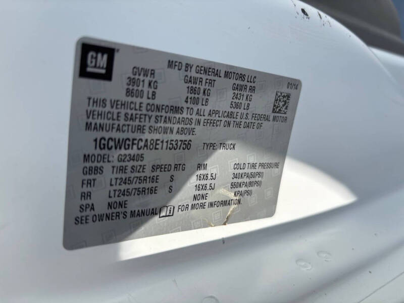 2014 Chevrolet Express 2500 Cargo Van