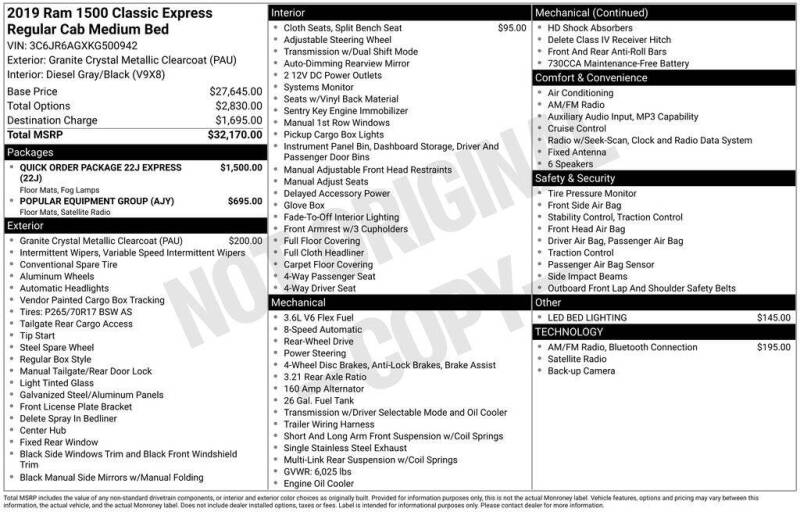 2019 RAM 1500 Classic Express
