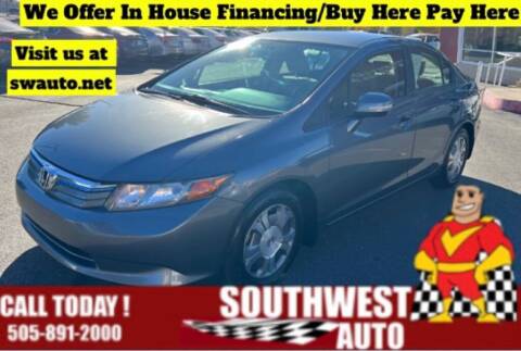 2012 Honda Civic for sale at SOUTHWEST AUTO in Albuquerque NM