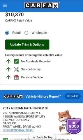 2017 Nissan Pathfinder SL