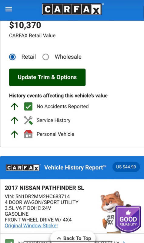 2017 Nissan Pathfinder SL