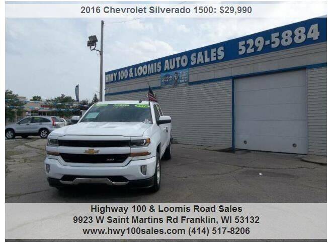 2016 Chevrolet Silverado 1500 for sale at Highway 100 & Loomis Road Sales in Franklin WI