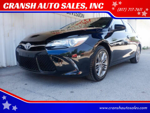 2017 Toyota Camry for sale at CRANSH AUTO SALES, INC in Arlington TX