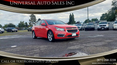 2015 Chevrolet Cruze for sale at Universal Auto Sales Inc in Salem OR