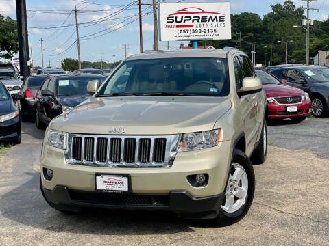 2012 Jeep Grand Cherokee for sale at Supreme Auto Sales in Chesapeake VA