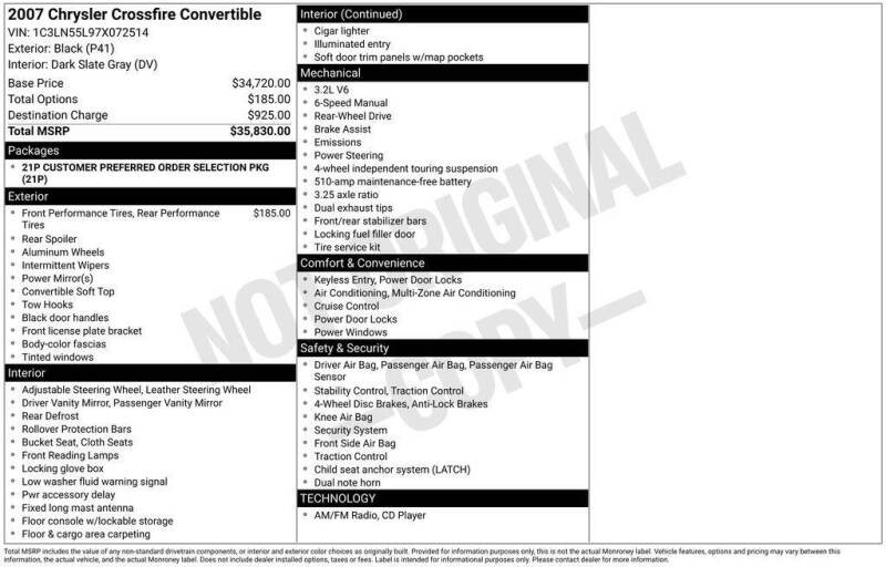2007 Chrysler Crossfire