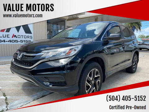 2016 Honda CR-V for sale at VALUE MOTORS in Kenner LA