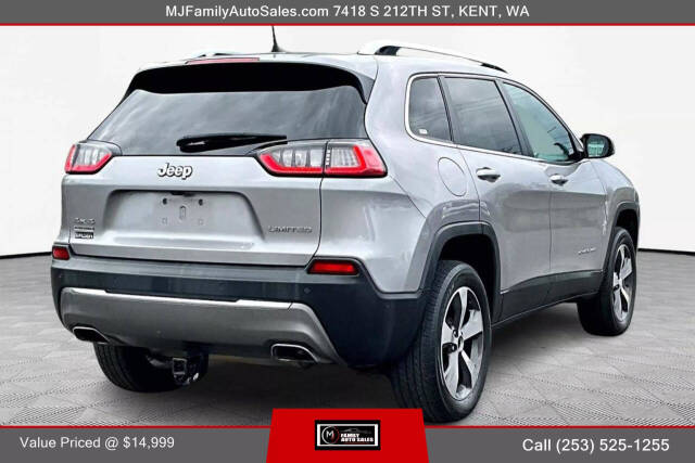 2019 Jeep Cherokee for sale at MJ FAMILY AUTO SALES in Kent, WA