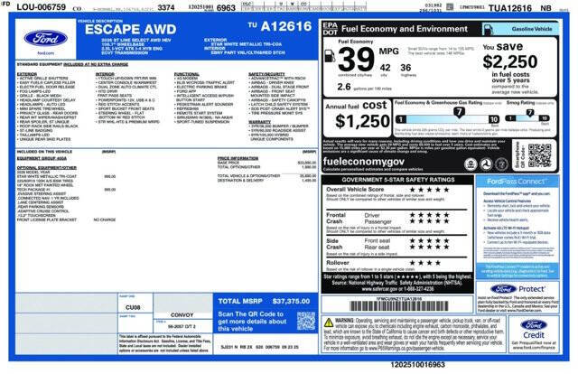 2026 Ford Escape Hybrid ST-Line Select
